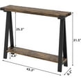 thumbnail image 2 of Farmhouse Console Table, 43.3" Entryway Table with Storage, 2 Tier Sofa Table with Metal Frame and MDF, Behind Couch Table for Living Room, Hallway, Entryway, 2 of 8