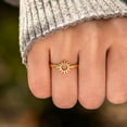 thumbnail image 4 of 925 Sterling Silver Sunburst Ring for Women 14K Gold Plated Dainty Sun Symbol Stackable Rings to Daughter Mother Solar Celestial Trendy Jewelry for Her Size 6-9 Christmas Wedding Gift ﻿, 4 of 6