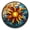Acrylic 3.5 Inch, variant on Fantasy Sun Stained Glass Window Decor – Handmade Summer Sun Hanging Art