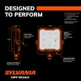 thumbnail image 5 of SYLVANIA - Rugged 4.5 Inch Cube LED Light Pod - Lifetime Limited Warranty - Flood light 3800 Raw Lumens - Waterproof IP69K-Rated - Off Road Driving Work Light - for Truck, Car, Boat, ATV, 4x4 (1 PC), 5 of 8