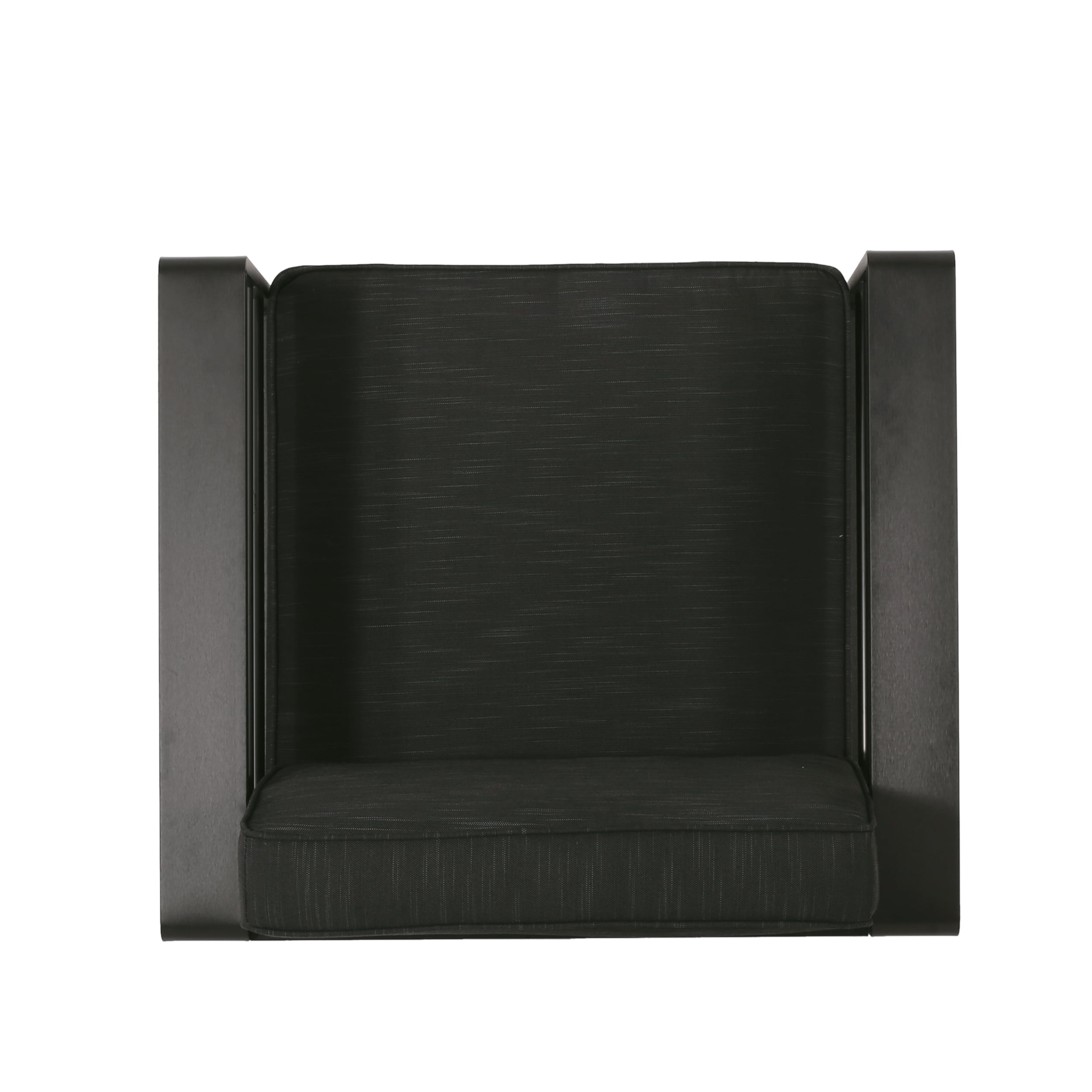 Outdoor Single Leisure Seat Chair, Acacia Wood Frame Relaxing Seat for Patio Garden, Teak and Beige