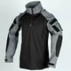 thumbnail image 4 of pstuiky camisa de manga larga para hombre, Camiseta deportiva de manga corta con cuello alto para hombre, color liso, para entrenamiento al aire libre Tops de hombre xxl, 4 of 7