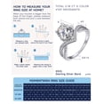 thumbnail image 6 of MomentWish 2 Carat Moissanite Promise Ring for Women Simulated Diamond Engagement Rings Anniversary Valentines Day Jewelry Gift-Size6.5, 6 of 9