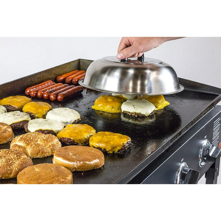  Blackstone 5207 Rectangle Basting Cover Small 2-Pack Griddle  Accessories, Stainless Steel, Cheese Melting Dome and Steaming Cover, Best  for Use on Flat Top Griddle Grill Cooking Indoor or Outdoor 