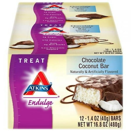 Atkins 697383 Endulge Bar, Chocolate Coconut - 12-Pack