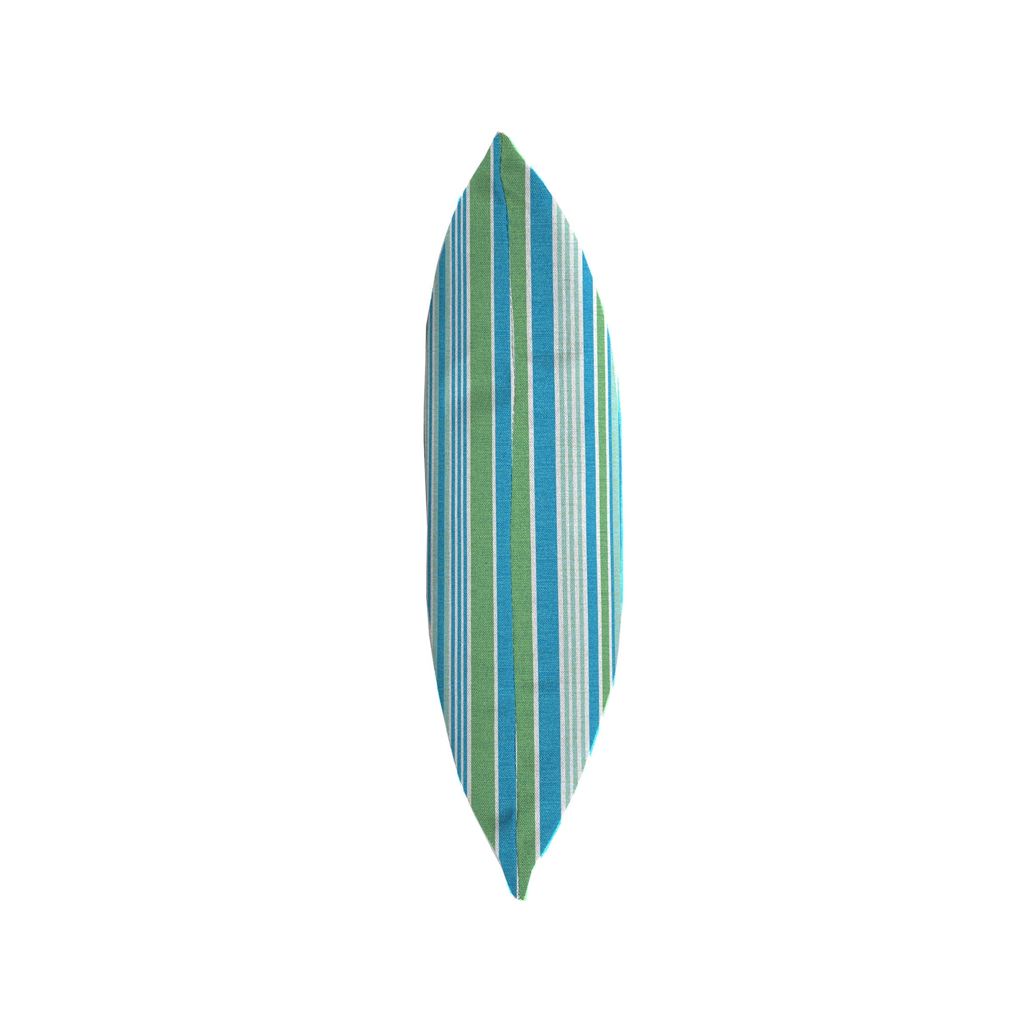 Jordan Manufacturing 12" x 18" Ferb Turquoise and Green Stripe Rectangular Outdoor Lumbar Throw Pillow (2 Pack)