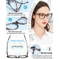 thumbnail image 3 of MARE AZZURO Cat Eye Bling Reading Glasses Women Retro Large Readers (Leopard)Polycarbonate lens, 3 of 6