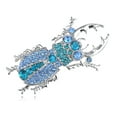 thumbnail image 1 of Sapphire Aquamarine Blue Crystal Rhinestone Beetle Bug Costume Jewels Pin Brooch, 1 of 4