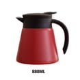 thumbnail image 4 of Injueey Frasco de vacío térmico de acero inoxidable de 650/880ML con asa, botella de té y café de doble capa, diseño de boquilla, termo Teteras Rojo 880ML, 4 of 6