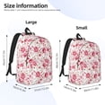 thumbnail image 3 of Lsque Rose Flowers Pattern Canvas Daypack, Durable Backpack, High-quality Versatile Backpack,Vintage Compact Backpack-Medium, 3 of 6