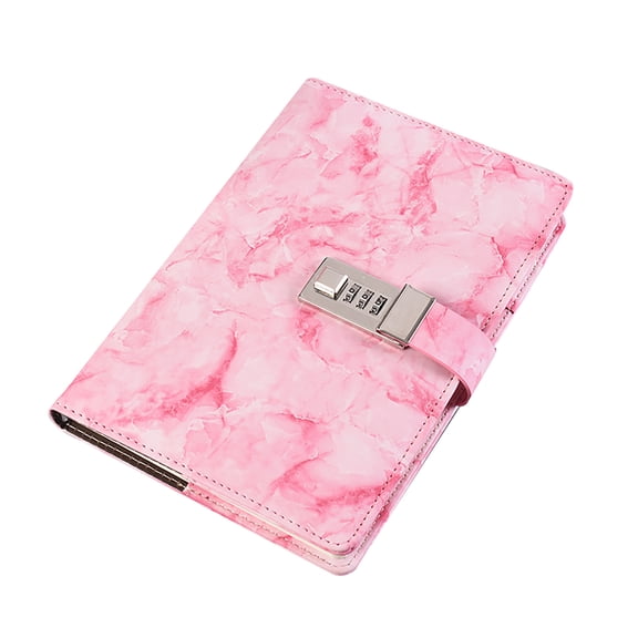 Diary with Lock, A5 Lockable Journal, PU Leather Combination Lock Diary, Lock Diary Planner Organizer for Men and Women, Office Product 8.65 x 5.8 in