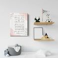 thumbnail image 2 of Inspirational Bible Verse Canvas Print Decor Pink Numbers 6 : 24-26 Christian Wall Painting Posters 12”X15” Scripture Home Office Decoration (Framed), 2 of 6