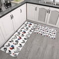 thumbnail image 2 of White Chicken Folk Pattern Kitchen Rugs Sets Of 2,Anti Fatigue Kitchen Mat Rugs Non Slip Washable,Decorative Kitchen Floor Mats for Kitchen,Sink,Laundry,17"x30"+17"x47", 2 of 7