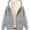 Grey, variant on felwors Womens Winter Coats Plus Size Fleece Lined Sherpa Thermal Jacket Casual Zip-Up Hoodie Warm Outerwear with Pockets Black, XXXXXL