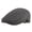 Black, variant on Beret Cap British Style Retro Striped Flat Top Short Brim Decorate Breathable Men Plaid Flat Newsboy Hat for Reunion