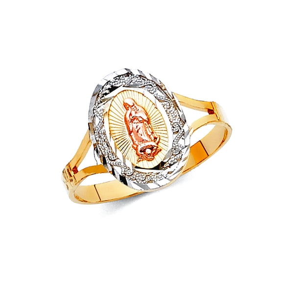 14k Yellow Gold Guadalupe Ring Size 7 Ring for Women - 2.2 Grams