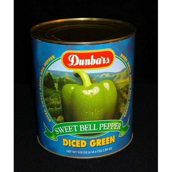 Dunbars Diced Green Sweet Bell Pepper, 102 Ounce, 6 Per Case