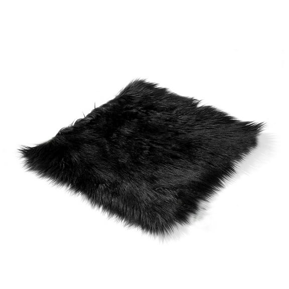 Sheepskin Seat Cover Car Seat Wool Cushion Pad 18X18" Winter Soft Warm Front Seat Covers for Home Office Automobile Chair