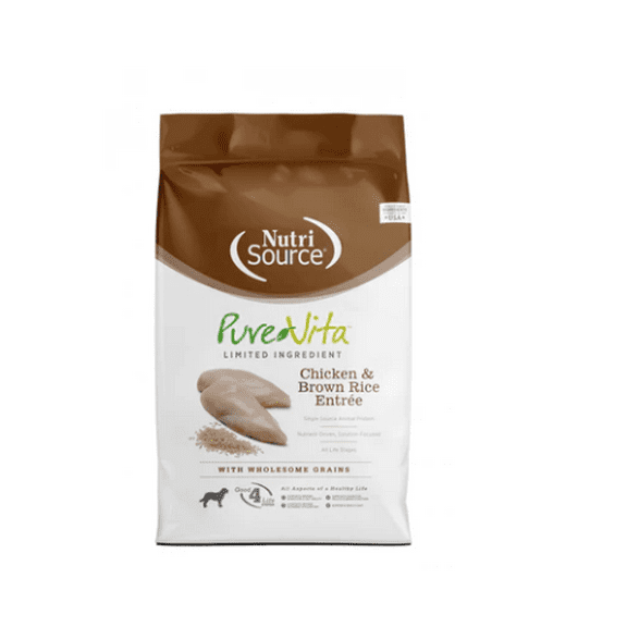PureVita Chicken And Brown Rice Dry Dog Food 25 lb