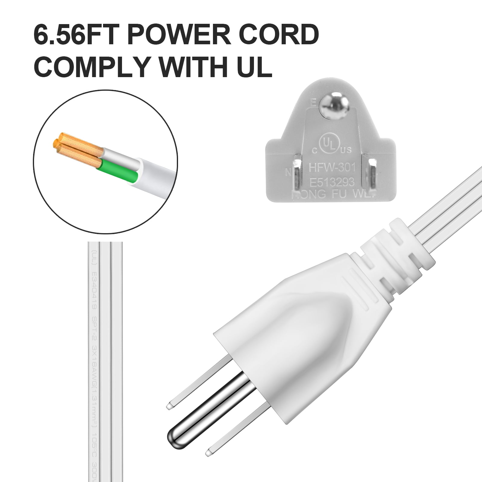 HdcTek Recessed Power Strip with USB C 20W PD Fast Charge Desk Power Outlet 4 Outlets 3 USB Ports 6.56ft Extension Plug