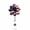 Multicolor C, variant on Patriotic Flag Retractable Badge Reel with Bow and Flower Design, Acrylic ID Badge Holder for Students and Office Workers