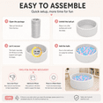thumbnail image 5 of BEEPRINCESS Ball Pit with 100 Balls for Infants & Toddlers Ages 1-3 - Soft Memory Foam, Round Shape, 35" x 12", Gray, 5 of 9