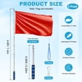 thumbnail image 3 of Uxcell 2-Pack Telescopic Handheld Flagpole, 5.2ft/1.6m Stainless Steel Handheld Portable Extendable Flagpole [Blue], 3 of 7