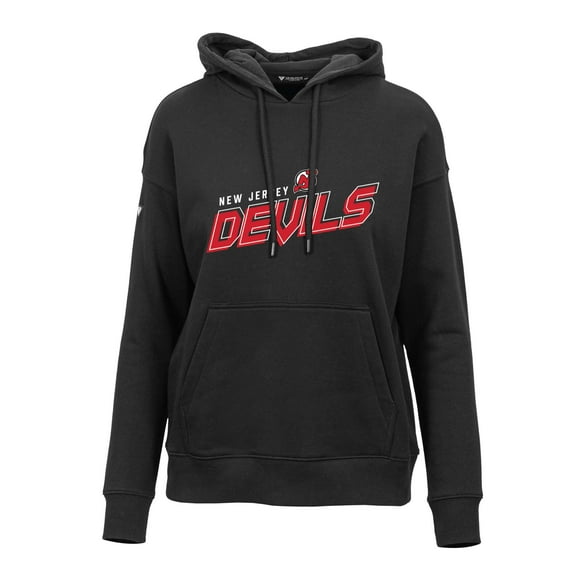 Women's Levelwear Black New Jersey Devils Adorn Premier 2.0 Fleece Pullover Hoodie