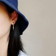 thumbnail image 3 of Minimalist Spike Huggie Small Hoop Dangle Drop Earrings for Men Women Geometric Huggie Stainless Steel Charms Hoops Cuff Cartilage Stud Tragus Helix Wrap Hypoallergenic Earring Punk Gift, 3 of 4