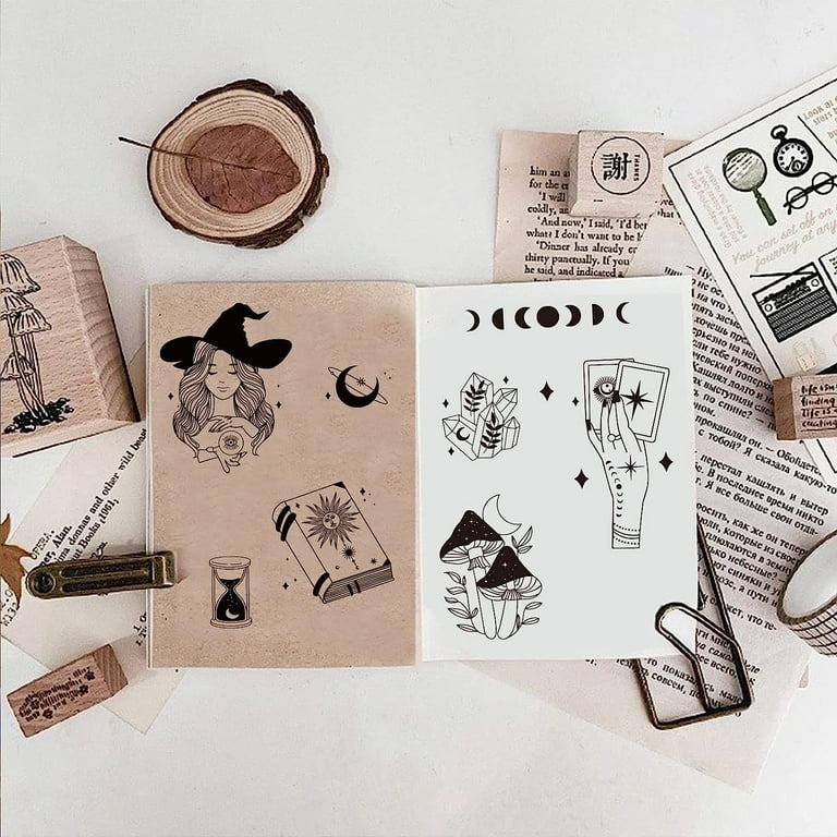 GLOBLELAND 4-Sheet Clear Tarot & Zodiac Stamp Set - Silicone Stamps For Card Making, Journaling, DIY