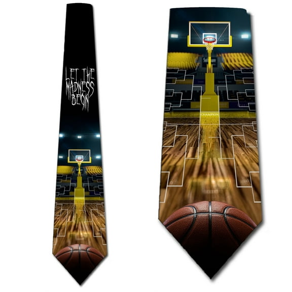 Basketball Ties Mens Sports Neckties NCAA Tie by Three Rooker