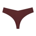 thumbnail image 1 of Nvzi Braguitas de bikini sin costuras para mujer, tangas sexys de encaje estilo hipster, 3 unidades (morado oscuro, L), 1 of 2