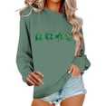 thumbnail image 2 of Women's St Patrick's Day Loose Sweatshirt pullover Clover Print Casual Irish Pullover tops, 2 of 6