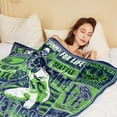 thumbnail image 3 of Football Gifts for Men Women, Sports Football Style Blanket for Team Fans, Football Decor Throw Blanket for Sofa Couch Bed Living Room 60"x50", 3 of 6