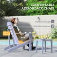 thumbnail image 4 of Outsunny Chaise Adirondack Classique avec Porte-Gobelet pour Cour Arrière Gris, 4 of 10