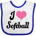 thumbnail image 3 of Inktastic I Love Softball Girls Sports Girls Baby Bib, 3 of 4