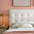 thumbnail image 5 of Contemporary Modern Urban Designer Bedroom Full Size Tufted Headboard, Velvet Fabric, White, 5 of 5