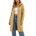 thumbnail image 2 of Otvok Open Front Maxi Knit Sweater Coat, Women Oversized Long Sleeve Hooded Cable Knit Casual Long Cardigan Outerwear, 2 of 7