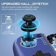 Beboncool Mobile Game Controller for iOS Android, Hall Effect Joystick, RGB Light, Turbo, Dual Vibration, 8H Battery