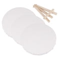 thumbnail image 4 of OATIPHO 4Pcs White Round DIY Panels Canvas Frame Set Blank Painting Board for Oils Acrylics and Tempera, 4 of 8