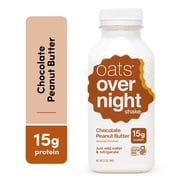 (4 pack) Oats Overnight Chocolate Peanut Butter Protein Overnight Oatmeal Shake, 2.2 oz, 1 Count