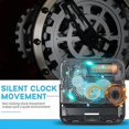 thumbnail image 2 of 1 Packs Non-Ticking Silent Wall Clocks 10 Inch Classic Quartz Decor Clock Easy to Read for Room/Home, 2 of 5