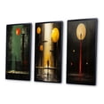 thumbnail image 3 of Designart "Urban Solitude under the Full Moon II" Modern Geometric Framed Wall Art Set Of 3 - Green Abstract Geometric Frame Gallery Wall Set For Home Decor, 3 of 6