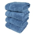 thumbnail image 3 of SALBAKOS Luxury Hotel & Spa Turkish Cotton 4-Piece Eco-Friendly Bath Towel Set 27 x 54 Inch, Blue, 3 of 7