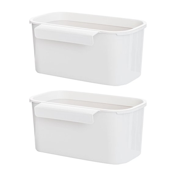 Topbathy 2Pcs Small Hanging Trash Can Plastic Waste Bin for Home Kitchen Storage
