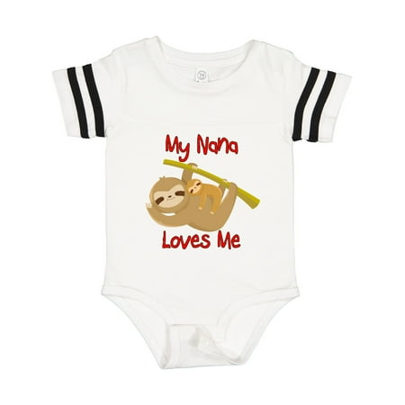 

Inktastic My Nana Loves Me Sloth Gift Baby Boy or Baby Girl Bodysuit
