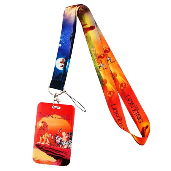 Lion King Characters Themed Lanyard With ID Holder Keychain