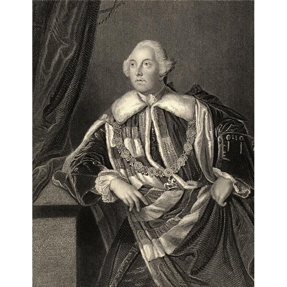 Posterazzi DPI1859617LARGE John Russell 4e Duc de Bedford 1710-1771 Affiche Gravée du XIXe Siècle, Grand - 26 x 34
