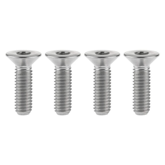 Wanyifa Titanium Ti M6x10 15 20 25 30 35 40 45mm Countersunk Flat Head Hex Socket Cap Screw Bolt,M6x20 mm,Silver,4 Pcs