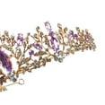thumbnail image 7 of GJSYRH Girls Gold Princess Rhinestone Headband Wedding Bridal Hair Accessories Birthday Prom Pageant Party Coming Light Purple Over 8 years old, 7 of 7